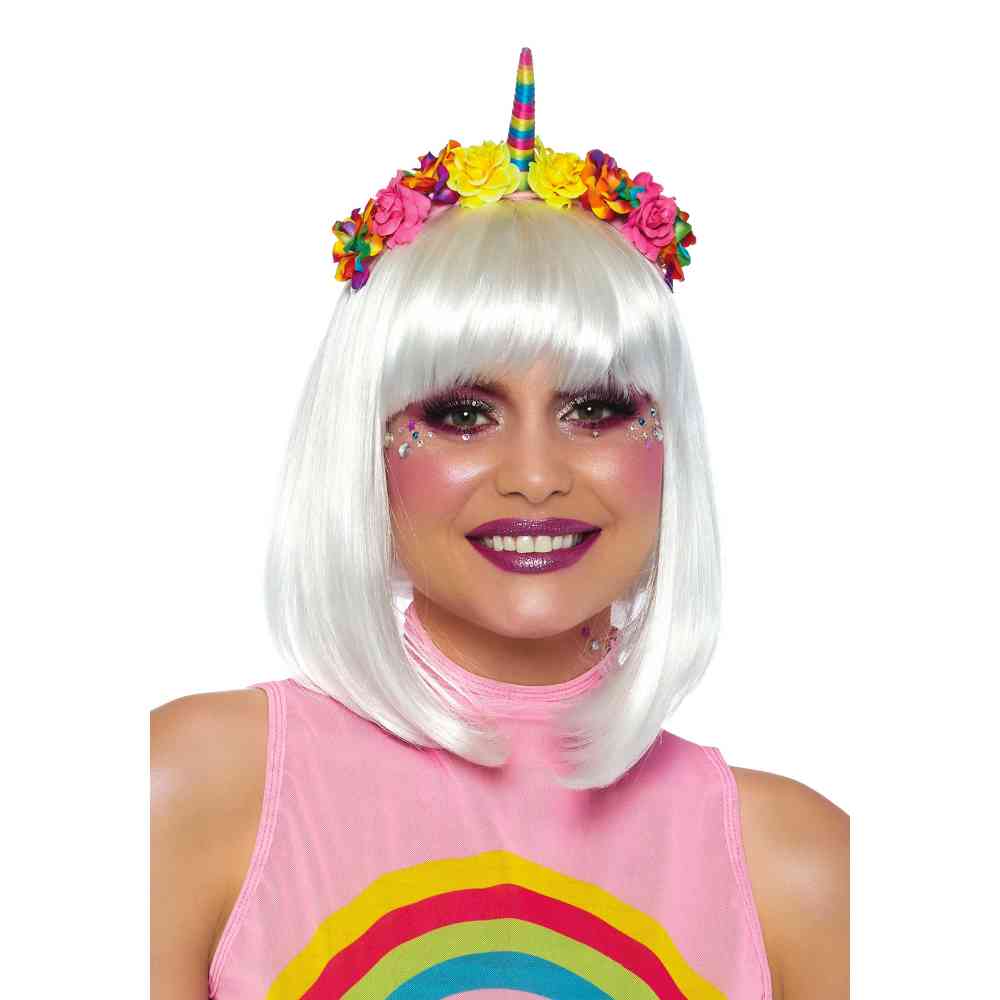 Leg Avenue - Rainbow Unicorn Hoorns haarband - Regenboog